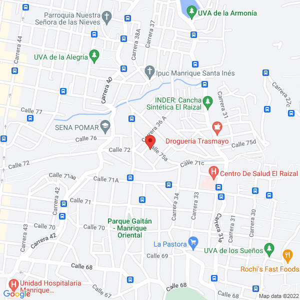 Mapa de Casa Real Celebraciones
