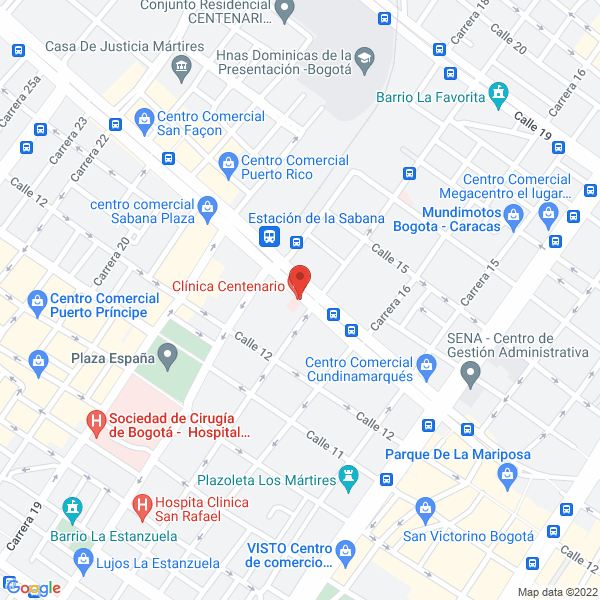 Mapa de Clínica Bogotá