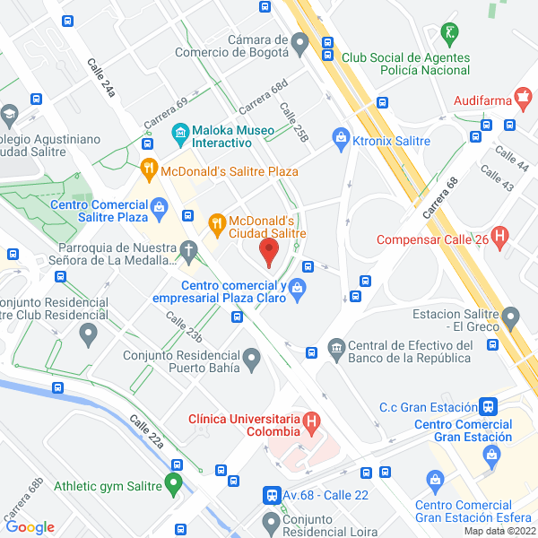 Mapa de Centro De Certificación De Aptitud Física Y Mental Certintegral Ips S.A.S.