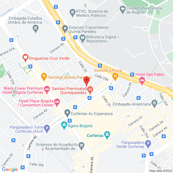 Mapa de Centro De Tecnologia Aeronautica Sucursal Colombia