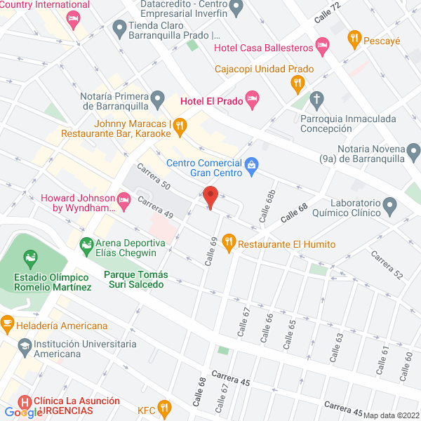 Map of Centro Dragón Negro De Taekwondo