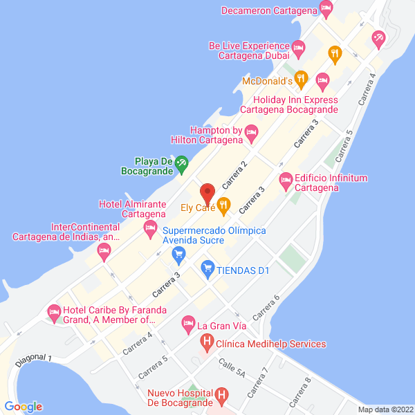 Map of Centro Medico Bocagrande