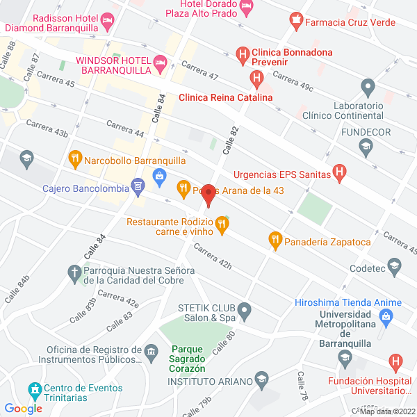 Map of Centro Odontológico Oral Advance