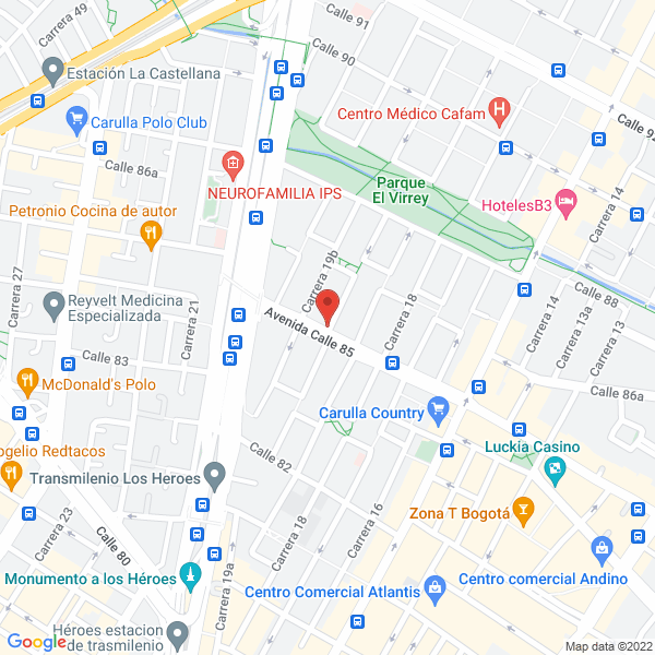 Mapa de Centro Oftalmológico Colombiano