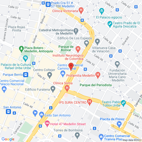 Mapa de Centro Oncológico De Antioquia S.A.