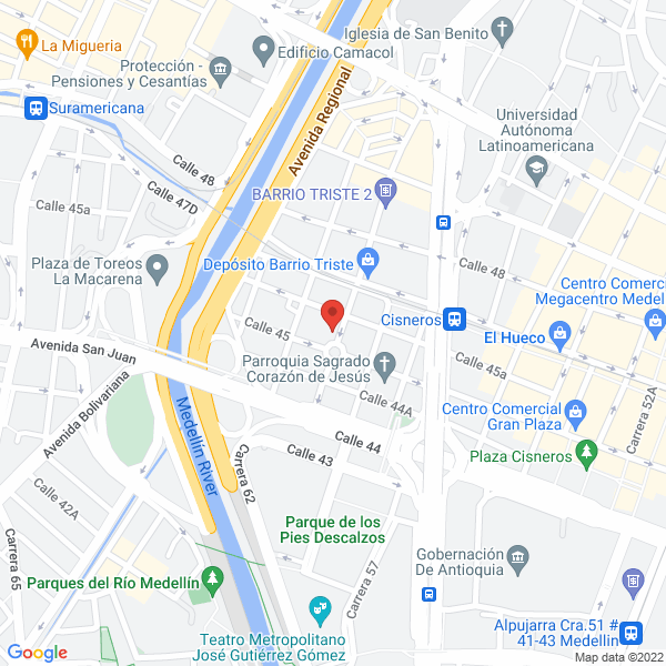 Mapa de Centro Partes De Medellín S.A.S.