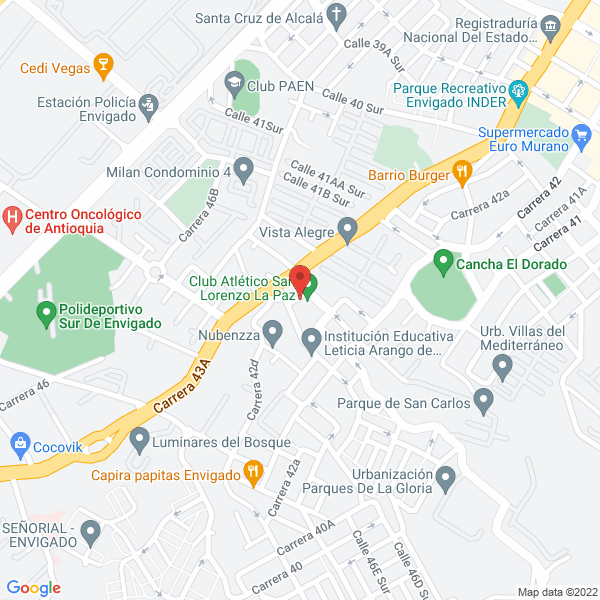 Mapa de Club Atletico San Lorenzo De La Paz