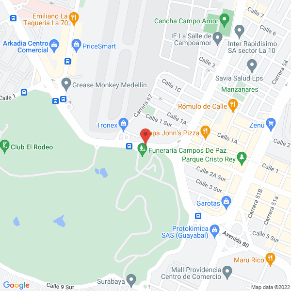 Mapa de Club Campestre El Rodeo S.A.