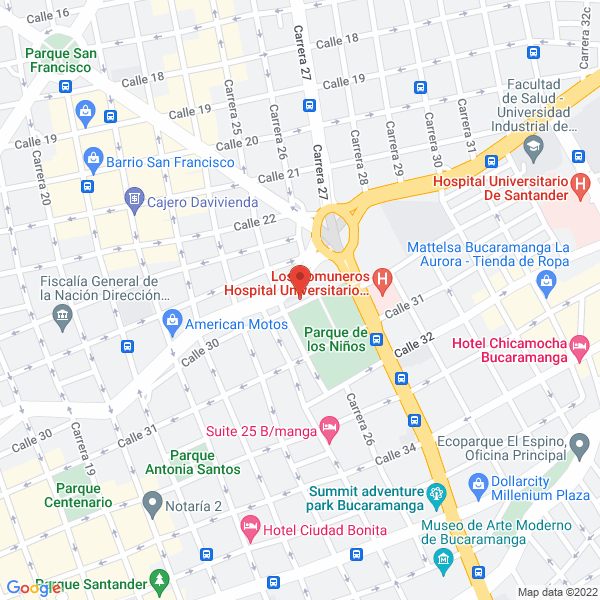 Map of Club De Leones Bucaramanga Centro