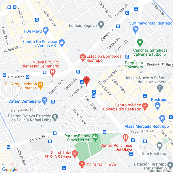 Mapa de Comercial Nacional De Tríplex