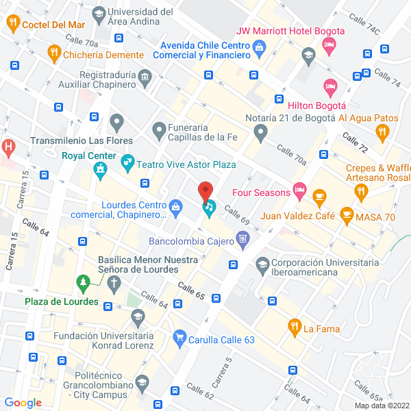Mapa de Corporacion Educativa Cedavida Ltda.