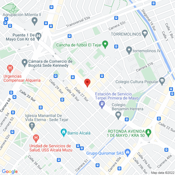 Mapa de Comercializadora Zoris Producciones