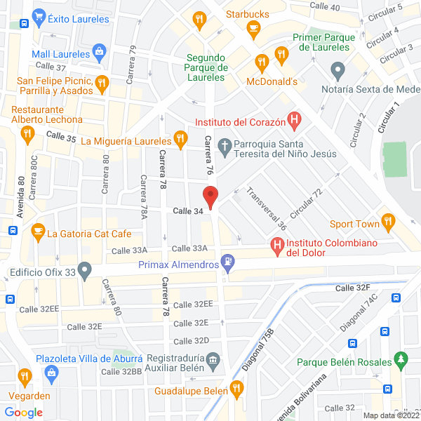 Mapa de Comercializadora Dentos S.A.S