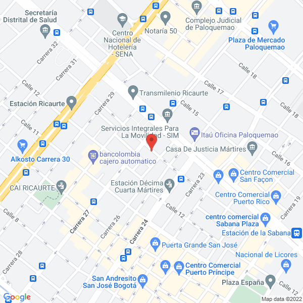 Mapa de Comercializadora Fervalco
