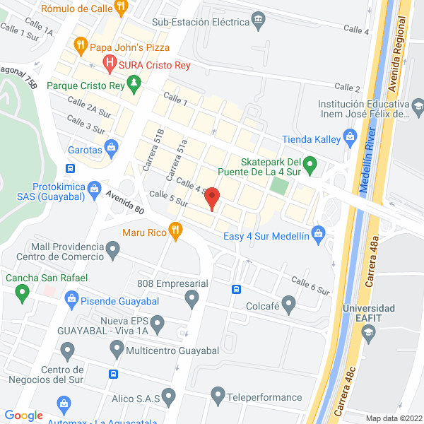 Mapa de Droguería 5 Sur