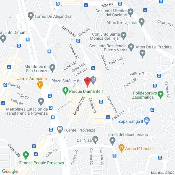 Map of Droguería Antioqueña Sur