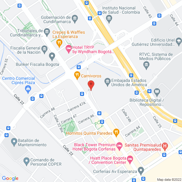 Mapa de Droguería Avenida La Esperanza