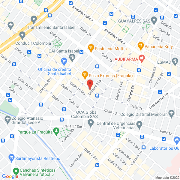 Mapa de Droguería Lozano Santa Isabel
