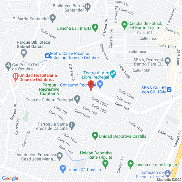 Mapa de Consultorio Odntológico Pedregal