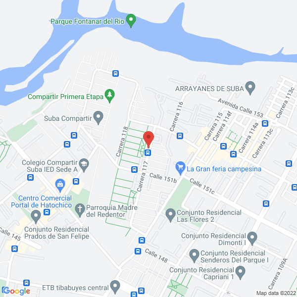 Mapa de Droguería Compartir Suba H C