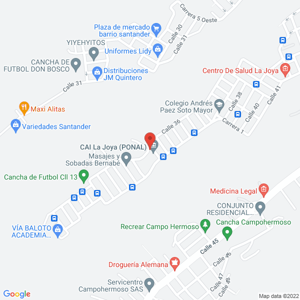 Map of Droguería Occidental