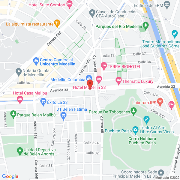 Mapa de Droguería Paga Menos