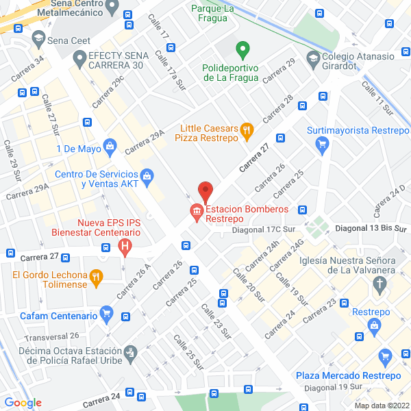 Mapa de Deposito Ferreteria Hispana