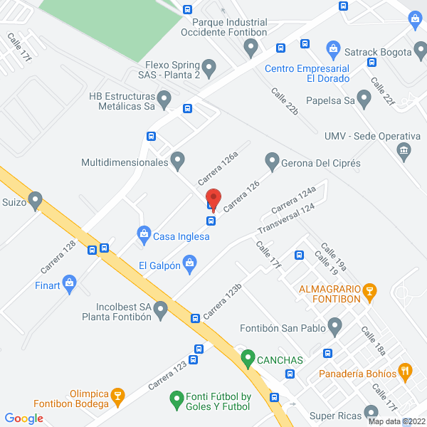 Mapa de Didacticos Pinocho S. A.