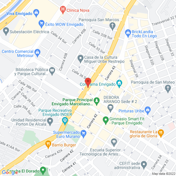 Mapa de Drogueria Super Envigado
