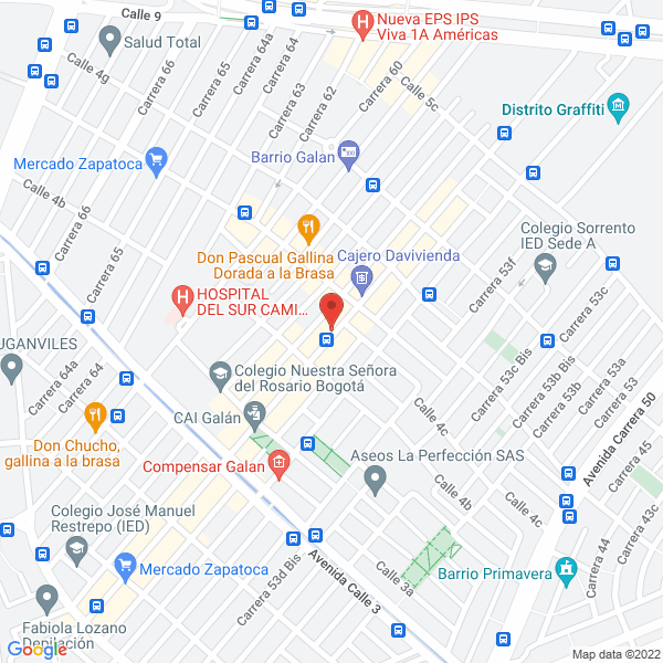 Mapa de Droguería Superdomiciliaria