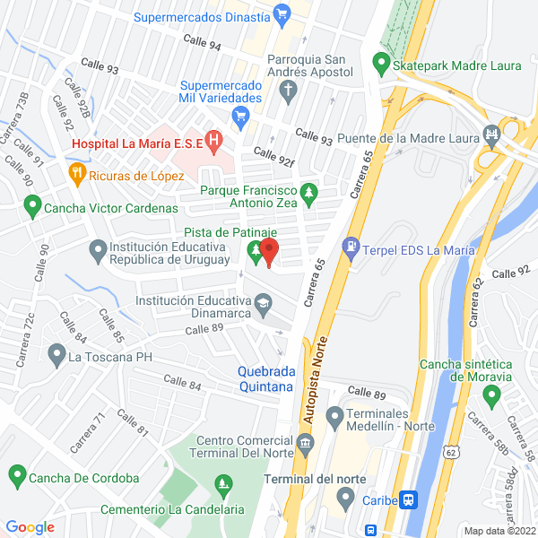 Mapa de Drogueria Y Papeleria Dinamarca