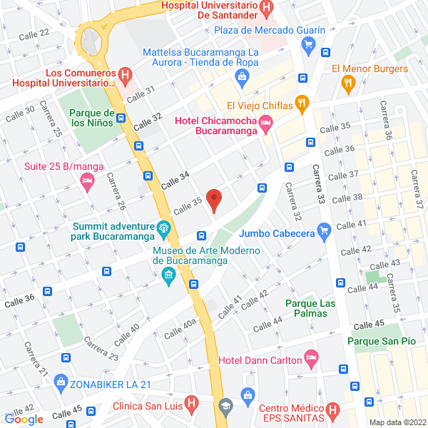 Map of Droguerias Prosalud