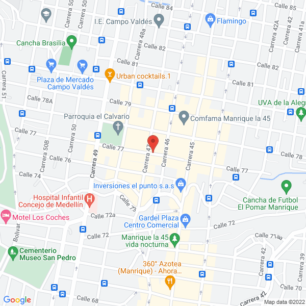 Mapa de Distribuciones Distrisur Ltda