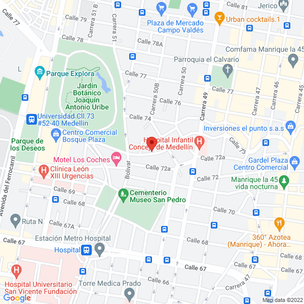 Mapa de Depósitos De Materiales El Carmelo