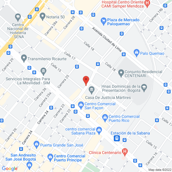 Mapa de Distribuciones Ferrebulldog S.A.S.