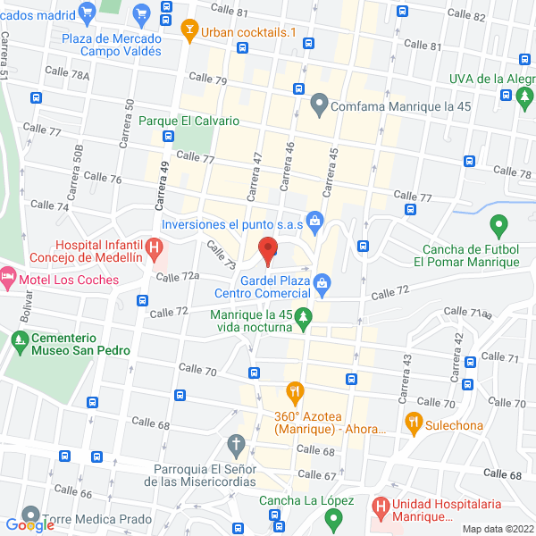 Mapa de Droguería Entreamigos