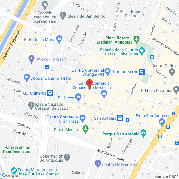 Mapa de Distribuidora Mayor Moda