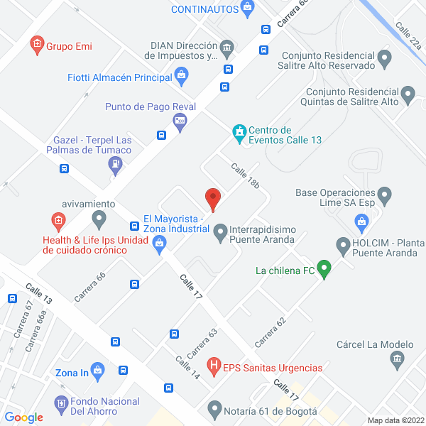 Mapa de Distribuidora Servinorte Ltda.