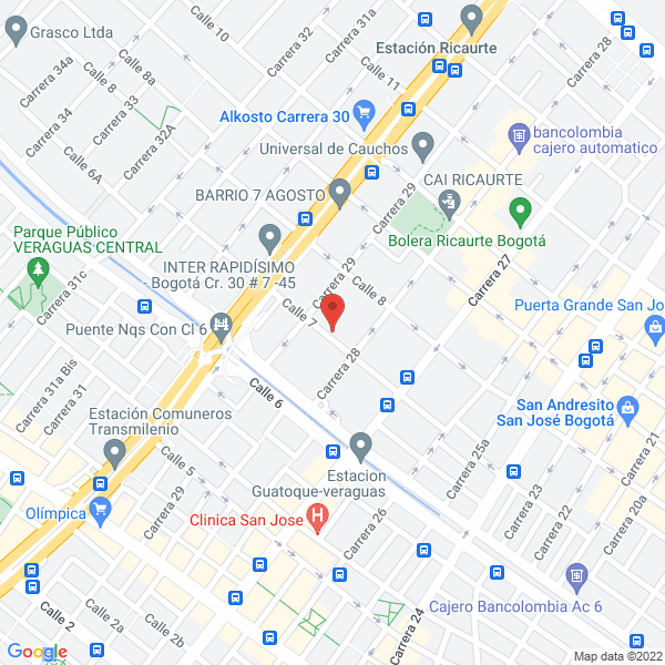 Mapa de Dobladora Y Cortadora Ricaurte S.A.S.