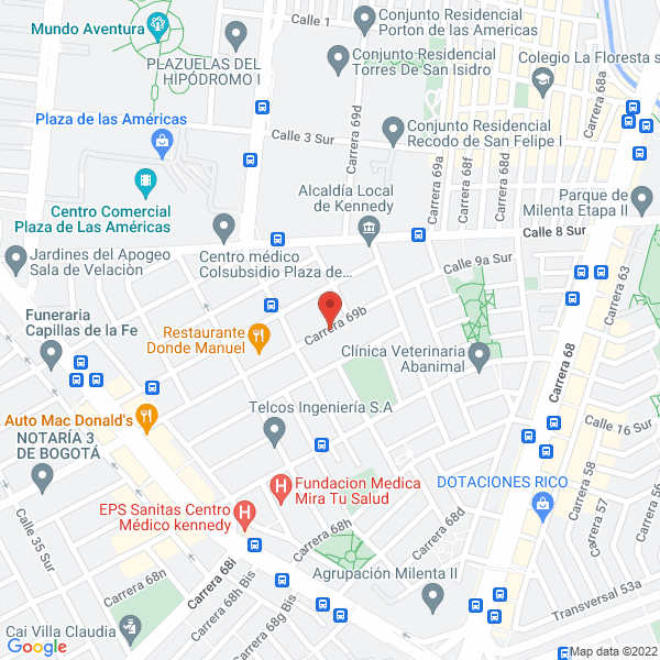Mapa de Dobladora Y Cortadora Santafé