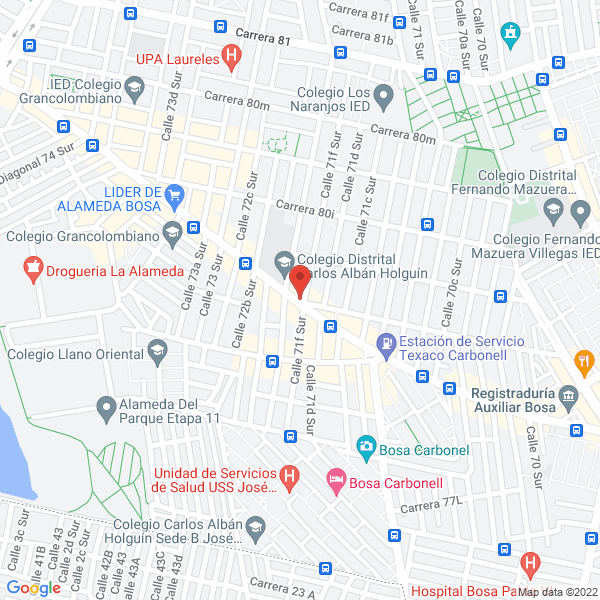 Mapa de Drogueria Corsalud