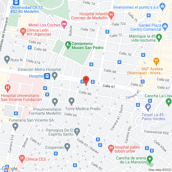 Mapa de Droguería Estrella
