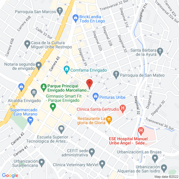Mapa de Ebanistería Gustavo Jaramillo