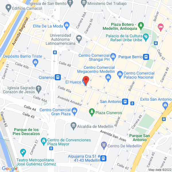 Mapa de Distribuidora El Templo Del Reloj