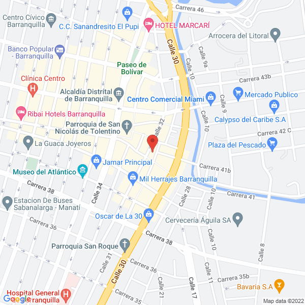 Map of Distribuidora Gómez Contreras S.A.S.