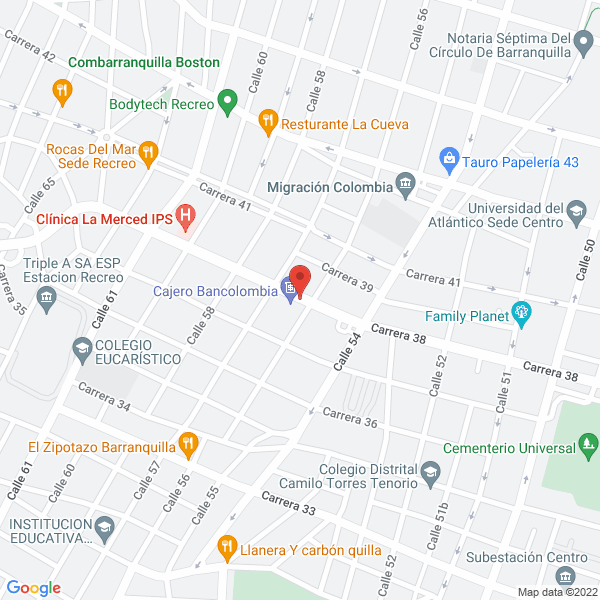 Map of Droguería H & G Ltda.