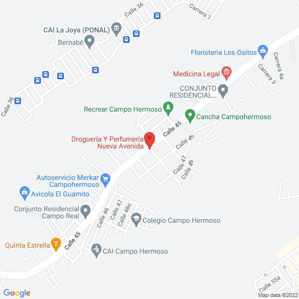 Map of Droguería Y Perfumería Nueva Avenida