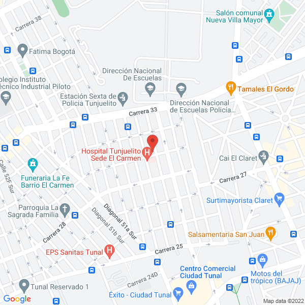 Mapa de Droguería Hospitalaria El Carmen