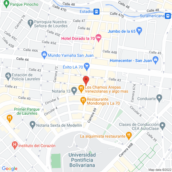 Mapa de Droguería La Cuarta