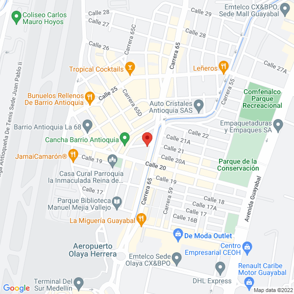 Mapa de Envigado Express